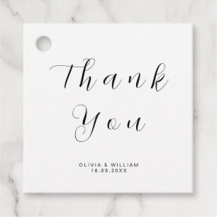 Minimalist Modern Wedding Favour Tags
