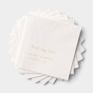Minimalist Modern Wedding Foil Napkins