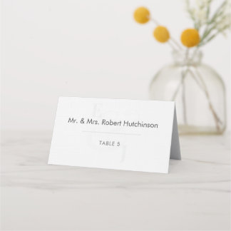 Minimalist Modern Wedding | Folded Seating Tent Place Card