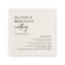 Minimalist Modern Wedding Fun Facts Napkins