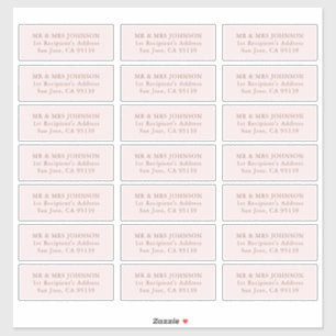 Minimalist Modern Wedding Guest Address Labels