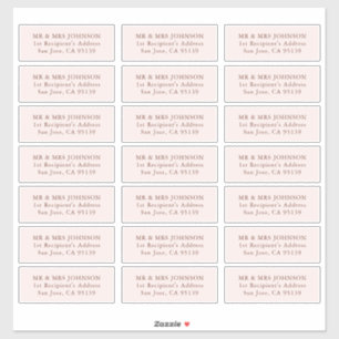 Minimalist Modern Wedding Guest Address Labels 