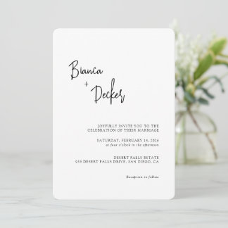 Minimalist Modern Wedding Invitation