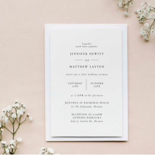 Minimalist & modern wedding invitation