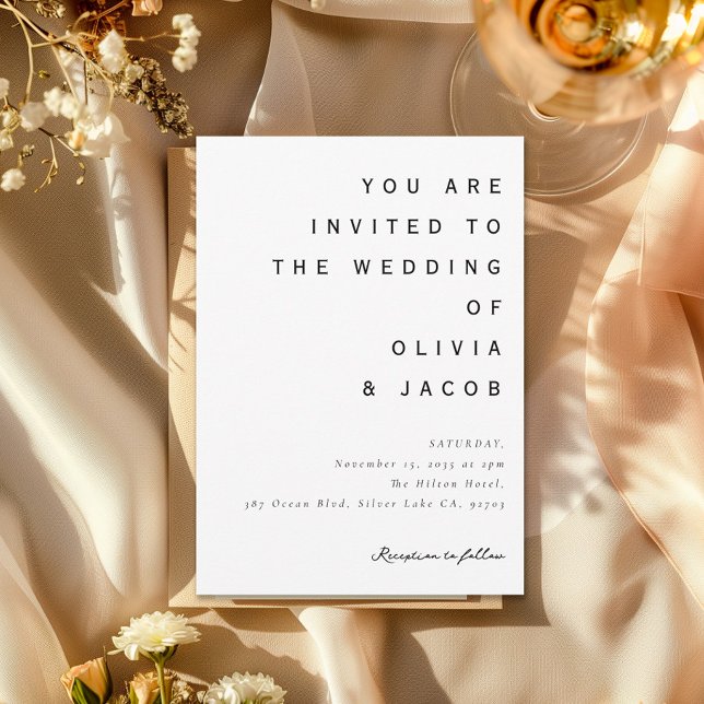 Minimalist Modern Wedding Invitation (Creator Uploaded)