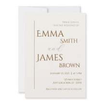 Minimalist Modern Wedding Invitation