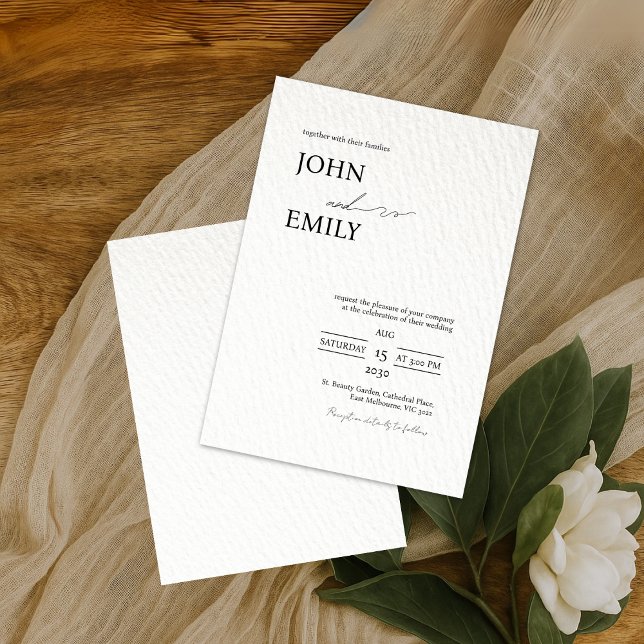 Minimalist Modern Wedding Invitation | Elegant (Creator Uploaded)