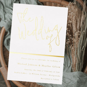 Minimalist Modern Wedding Real Gold