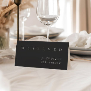 Minimalist Modern Wedding Reserved Table Tent Sign