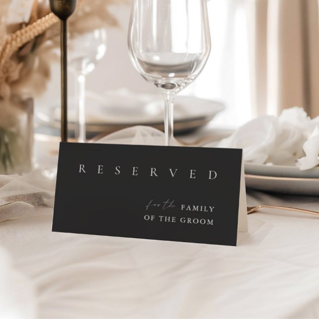 Minimalist Modern Wedding Reserved Table Tent Sign (Minimalist Modern Wedding Reserved Table Tent Sign)