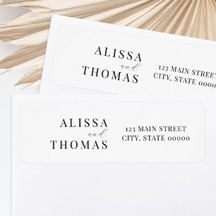 Minimalist Modern Wedding Return Address