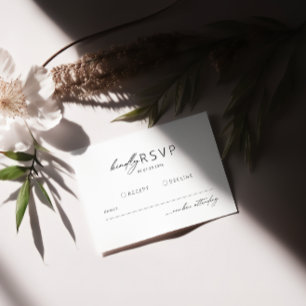 Minimalist Modern Wedding RSVP Enclosure Card