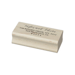 Minimalist Modern Wedding Rubber Stamp