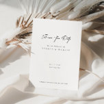 Minimalist Modern Wedding Save the Date Card<br><div class="desc">Designed to coordinate with for the «Modern Classic» Wedding Invitation Collection. To change details,  click «Personalise». View the collection link on this page to see all of the matching items in this beautiful design or see the collection here: https://bit.ly/3rQMpxU</div>