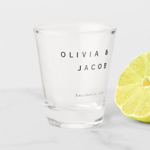 Minimalist Modern Wedding Shot Glass