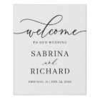 Minimalist Modern Wedding Welcome Sign Canvas