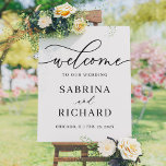 Minimalist Modern Wedding Welcome Sign Canvas<br><div class="desc">Welcome your guests to your modern and chic wedding reception with the "Minimalist Wedding Welcome Sign" canvas print. This stunning piece features a sleek and minimalist design, paired with handwritten script lettering for a bold and sophisticated look that will elevate any space. Whether displayed on a wall or placed on...</div>
