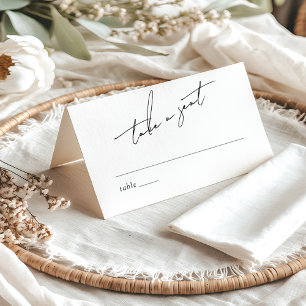 Minimalist Modern & Whimsical Script Place Card