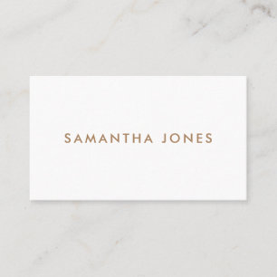Minimalist Modern White Business Card
