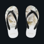 Minimalist Modern White Peonie Floral Watercolor Kid's Flip Flops<br><div class="desc">minimalist modern white peonie watercolor floral design is the perfect bridal shower favors for guests. Wow your bridesmaids and friends with the perfect bachelorette gift ideas. The pretty flowers are cute, feminine and modern and are the perfect matching gift for all your bridal shower guests. Whether you're planning the perfect...</div>