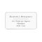 Minimalist Modern White Return Address