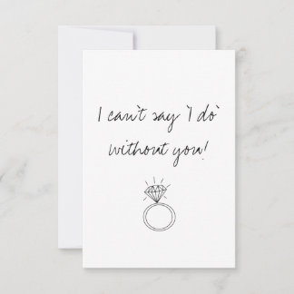 Minimalist modern Will you be my bridesmaid