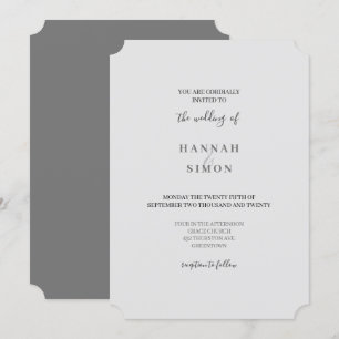Minimalist Modern Winter Wedding Invitation