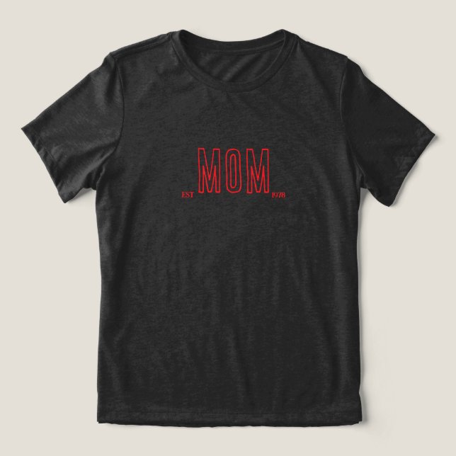 Minimalist MOM – Customisable Year Tri-Blend Shirt (Design Front)