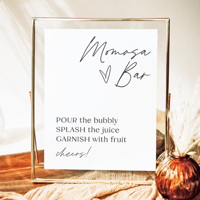 Minimalist Momosa Bar Sign | Modern Mum-osa Bar (Creator Uploaded)