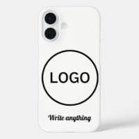 minimalist monochrome circular logo iphone case