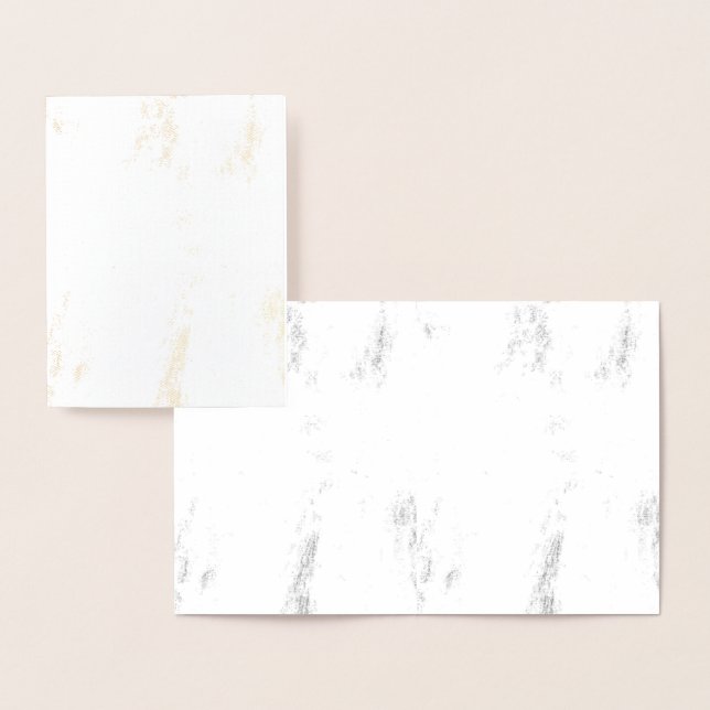 Minimalist Monochrome Grunge Texture Foil Card (Display)