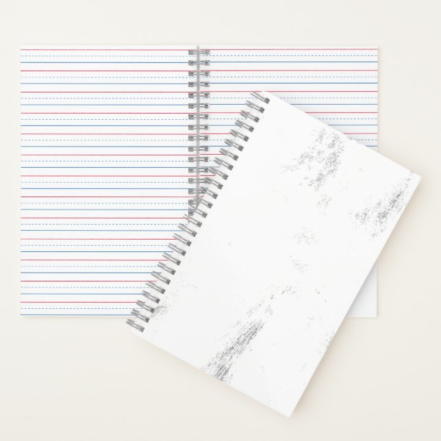 Minimalist Monochrome Grunge Texture Notebook (Inside)