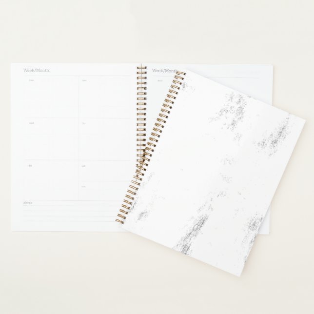 Minimalist Monochrome Grunge Texture Planner (Display)