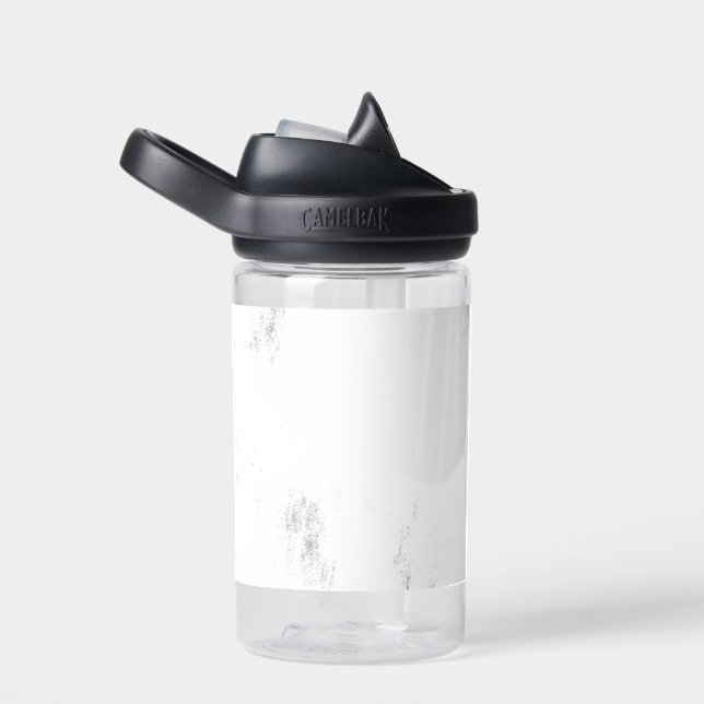 Minimalist Monochrome Grunge Texture Water Bottle (Right)