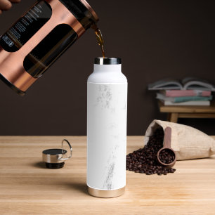 Minimalist Monochrome Grunge Texture Water Bottle
