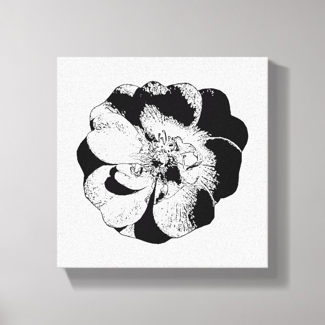 Minimalist Monochrome Stretched Canvas Print (Front)