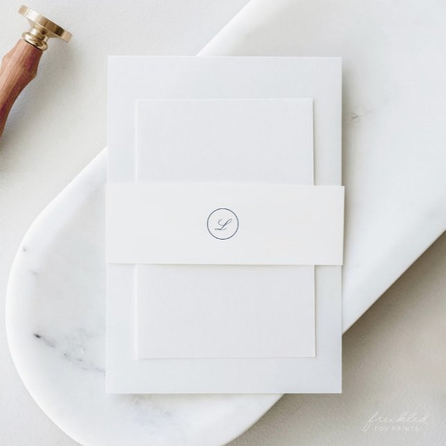 Minimalist Monogram Belly Band | Invitation Wrap (Minimalist Monogram Belly Band | Invitation Wrap)
