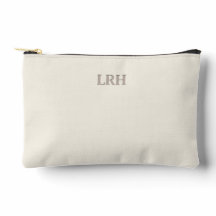 Minimalist Monogram Bridesmaid Makeup Pouch