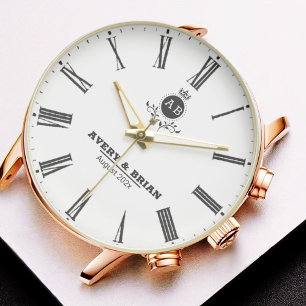 Minimalist Monogram Custom Engraved Name Watch