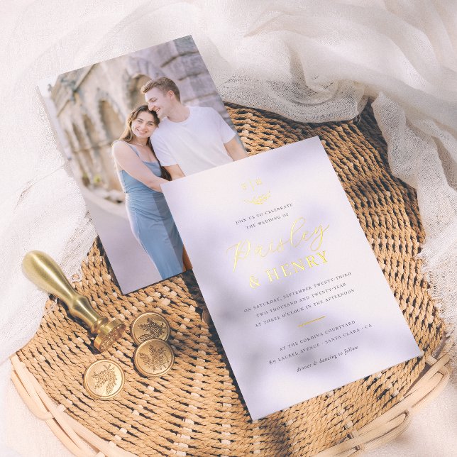 Minimalist Monogram Elegant Photo Formal Wedding (Creator Uploaded)