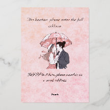 Minimalist monogram elegant pink couple umbrella