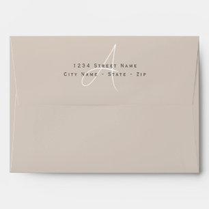 Minimalist Monogram Envelope