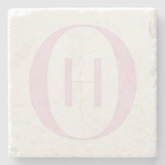 Minimalist Monogram H Marble Stone Coaster