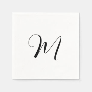 Minimalist Monogram Initial Napkin