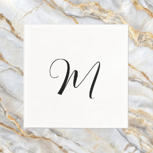 Minimalist Monogram Initial Napkin