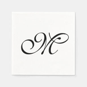 Minimalist Monogram Initial  Napkin