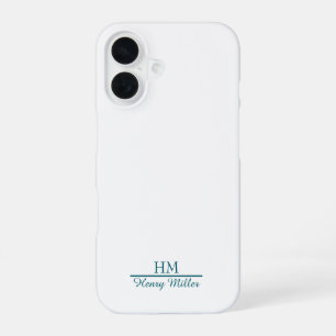Minimalist Monogram iPhone Case–Personalised Name 16 Case