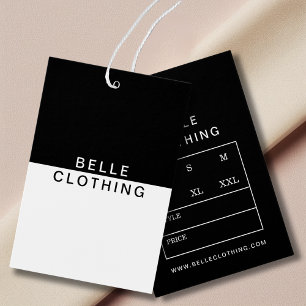 Minimalist Monogram Modern Business Hang tag