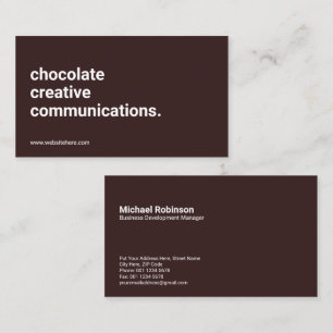 Minimalist Monogram on Rustic Maroon   Sans Serif  Business Card