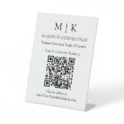 Minimalist Monogram or Add Logo Business QR Code